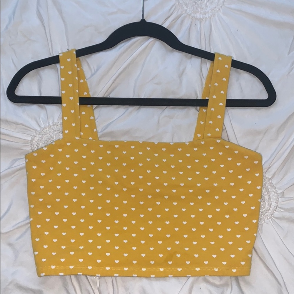 Yellow Forever21 Crop Top